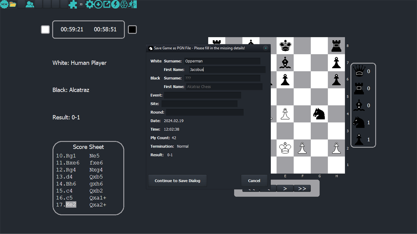 #7. Alcatraz Chess (Windows) 由: Jacobus Opperman