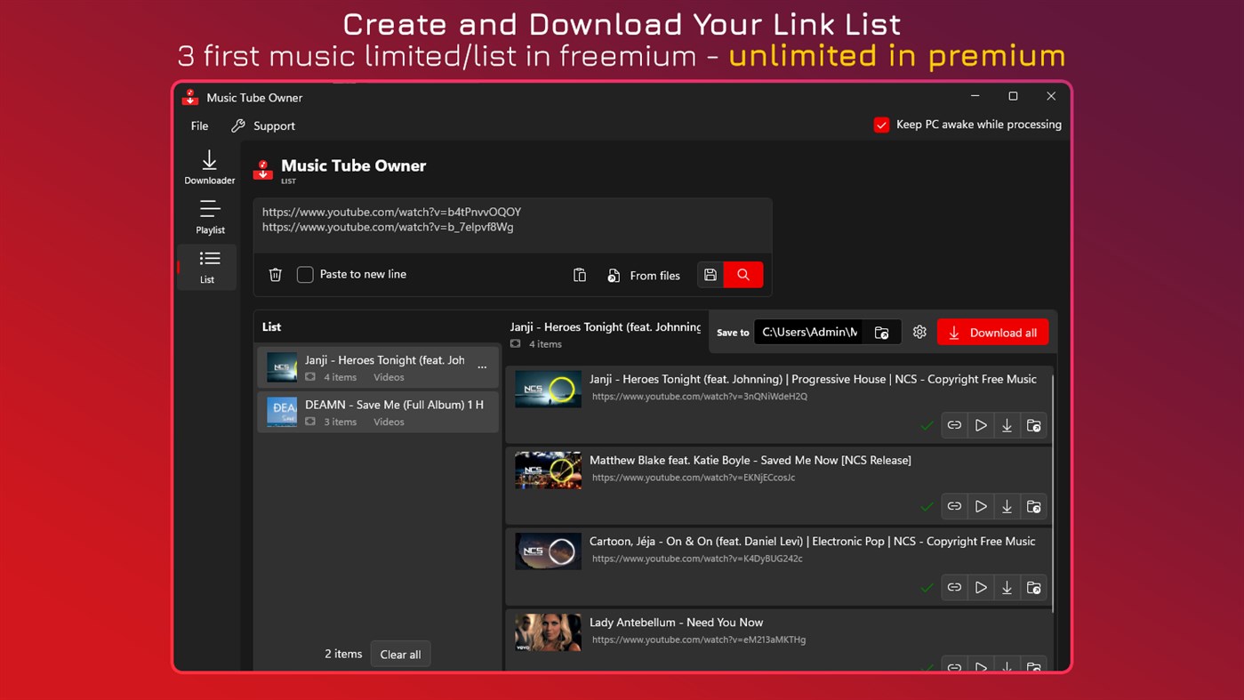 #5. Music Tube Owner - MP3 Downloader (Windows) Door: IO Stream