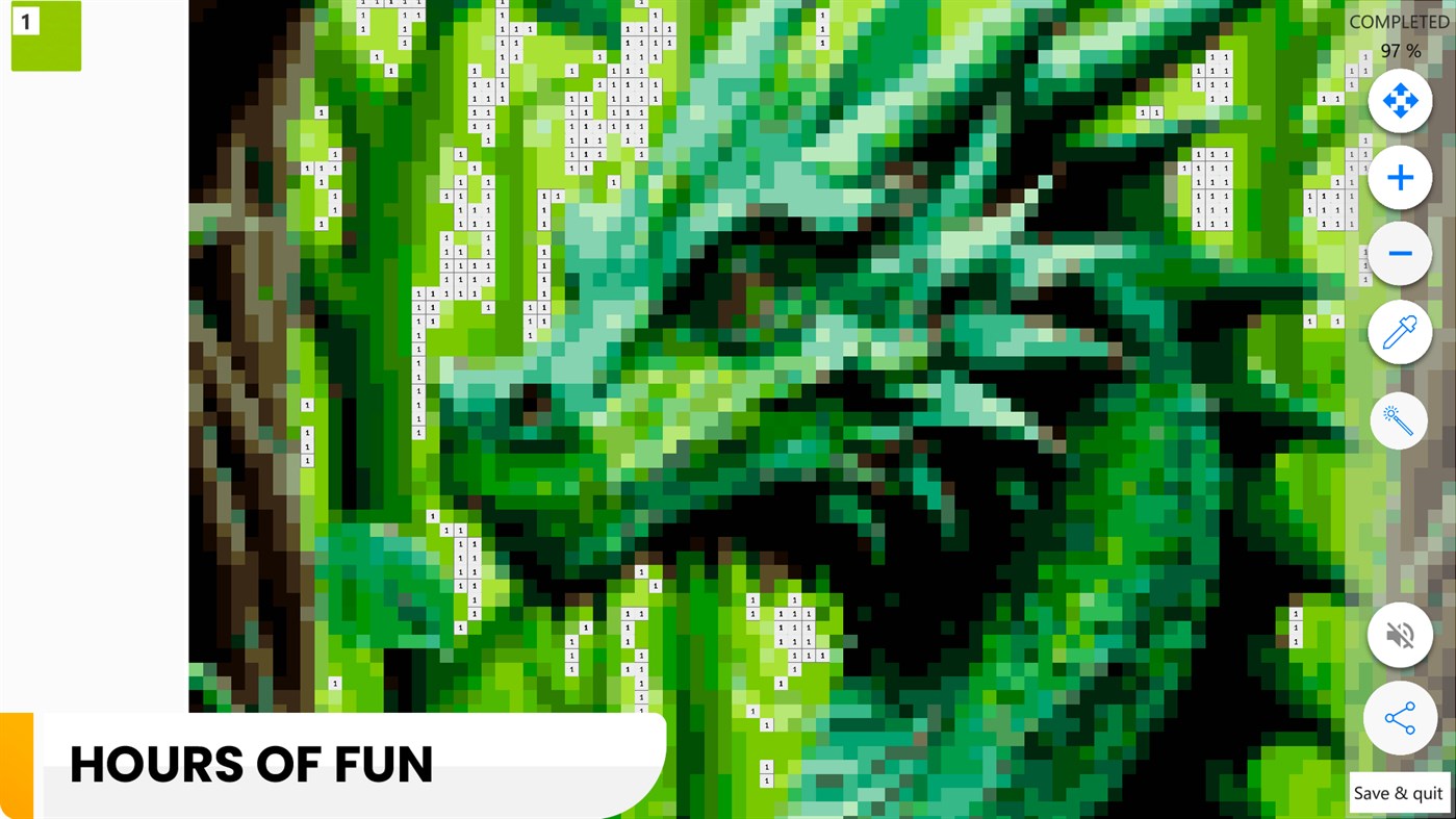 #4. Art Pixels Fantasy Color by Number (Windows) Av: JH Digital Solutions