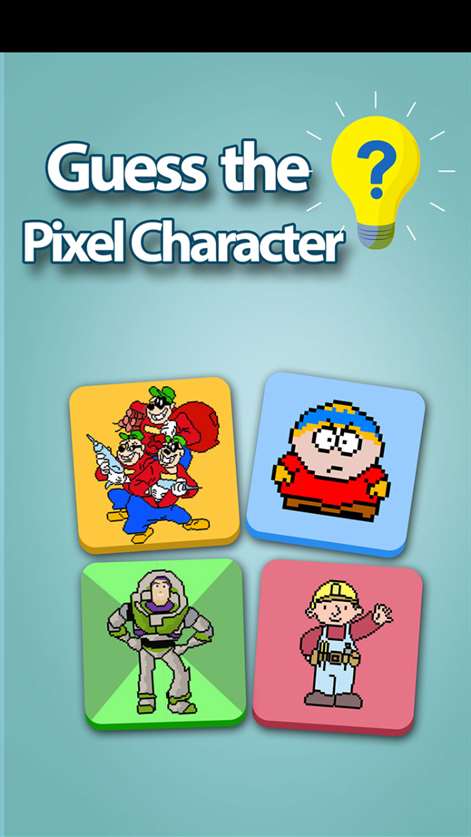 Pixel Cartoon Quiz Trivia.Guess An animation Character.Game For Kids And Parents. Screenshots 1