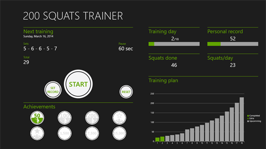 200 Squats Trainer screenshot 1
