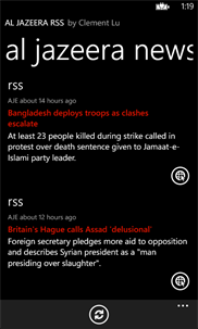 Al Jazeera RSS screenshot 1