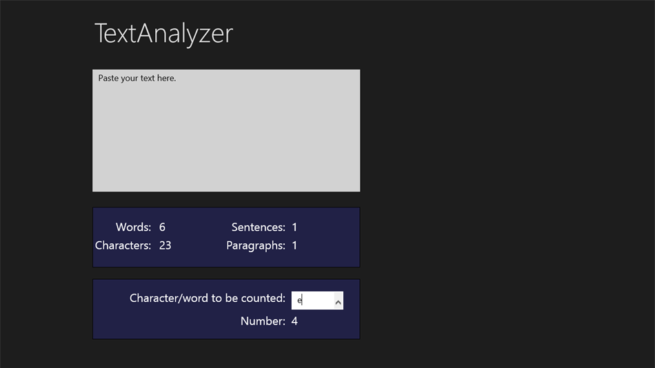 TextAnalyzer (Windows) 由: nitima