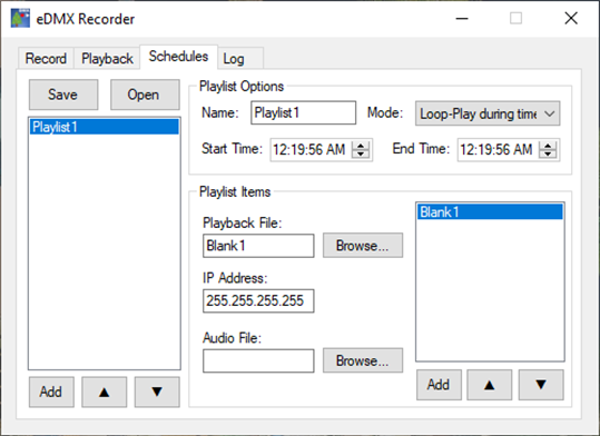 eDMX Recorder screenshot 3
