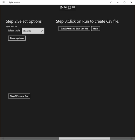Sqlite Into Csv file Screenshots 2