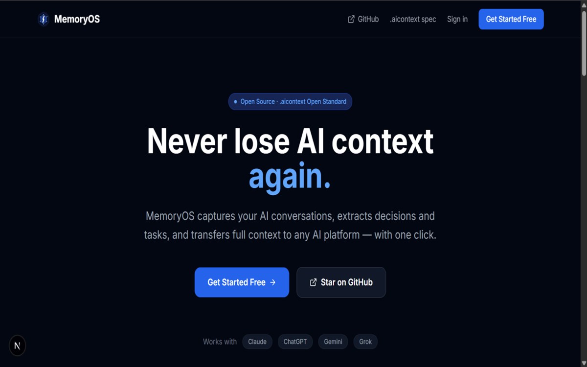 MemoryOS - AI Memory Platform