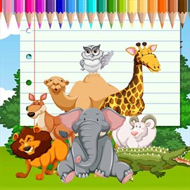 Animals Coloring Zoo Book For Kids