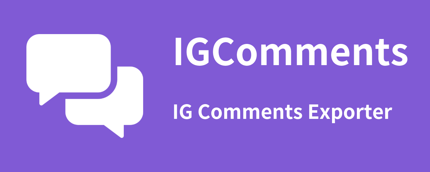 IGComments-Export Instagram Comments(Emails) marquee promo image