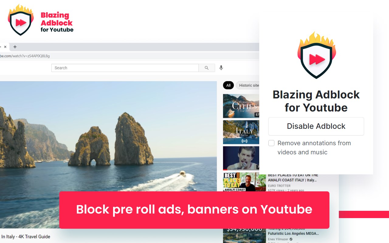 Blazing Adblock for Youtube™