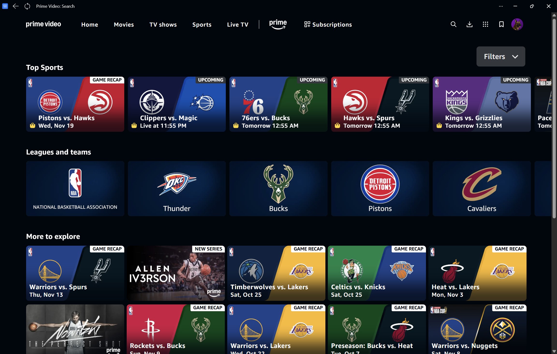 Prime Video for Windows screenshot