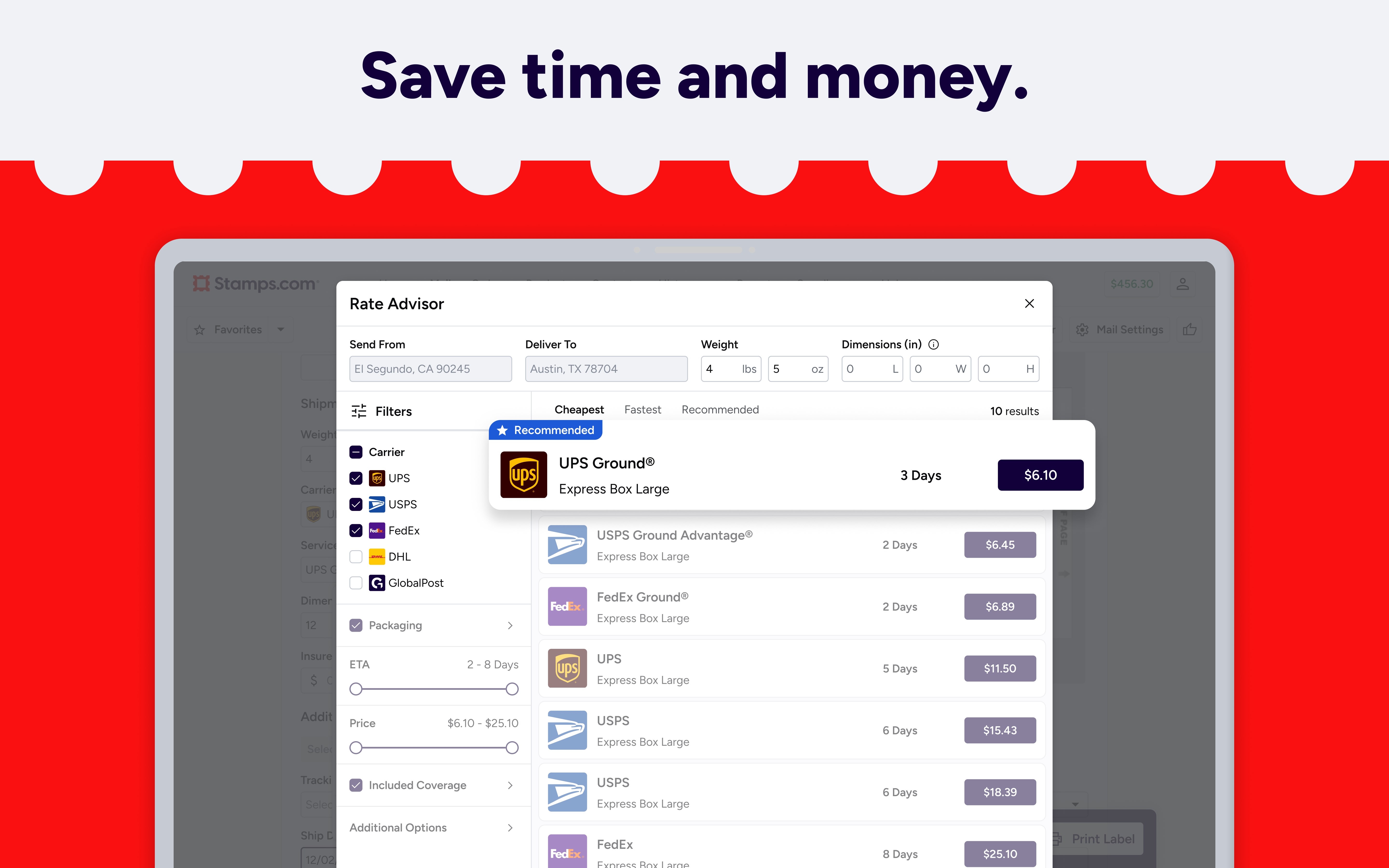 Stamps.com for Desktop screenshot