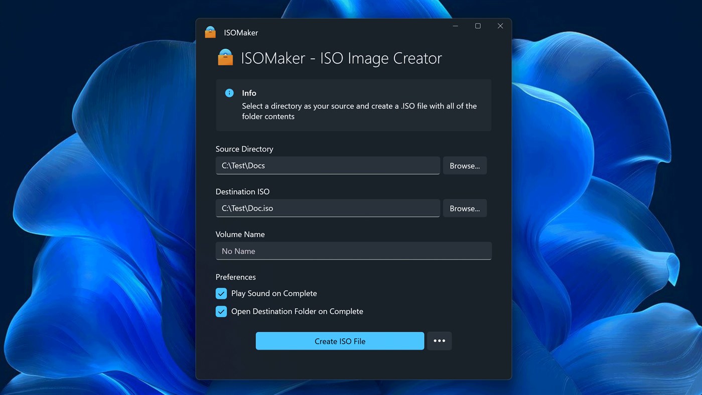 #1. ISOMaker - ISO Image Creator (Windows) بواسطة: Evlar