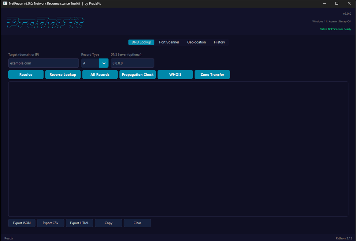 #1. NetRecon Network Toolkit (Windows) By: PradaFitDev