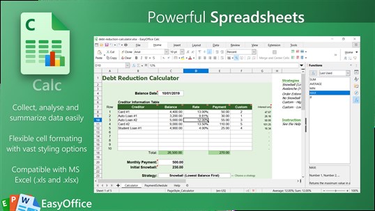 Easy Office: Word, Slide and Spreadsheet & PDF Compatible screenshot 3