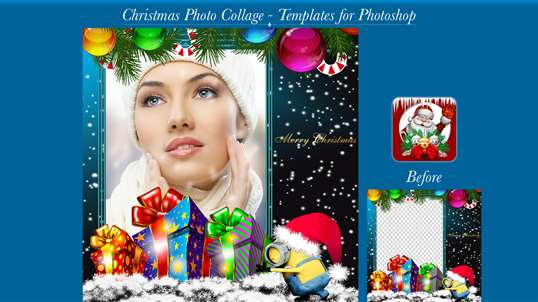 Christmas Photo Collage - Templates for Photoshop screenshot 1