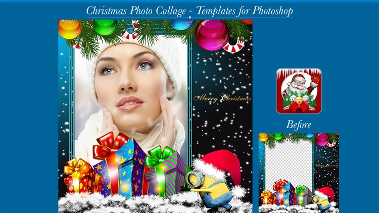 Christmas Photo Collage - Templates for Photoshop - PC - (Windows)