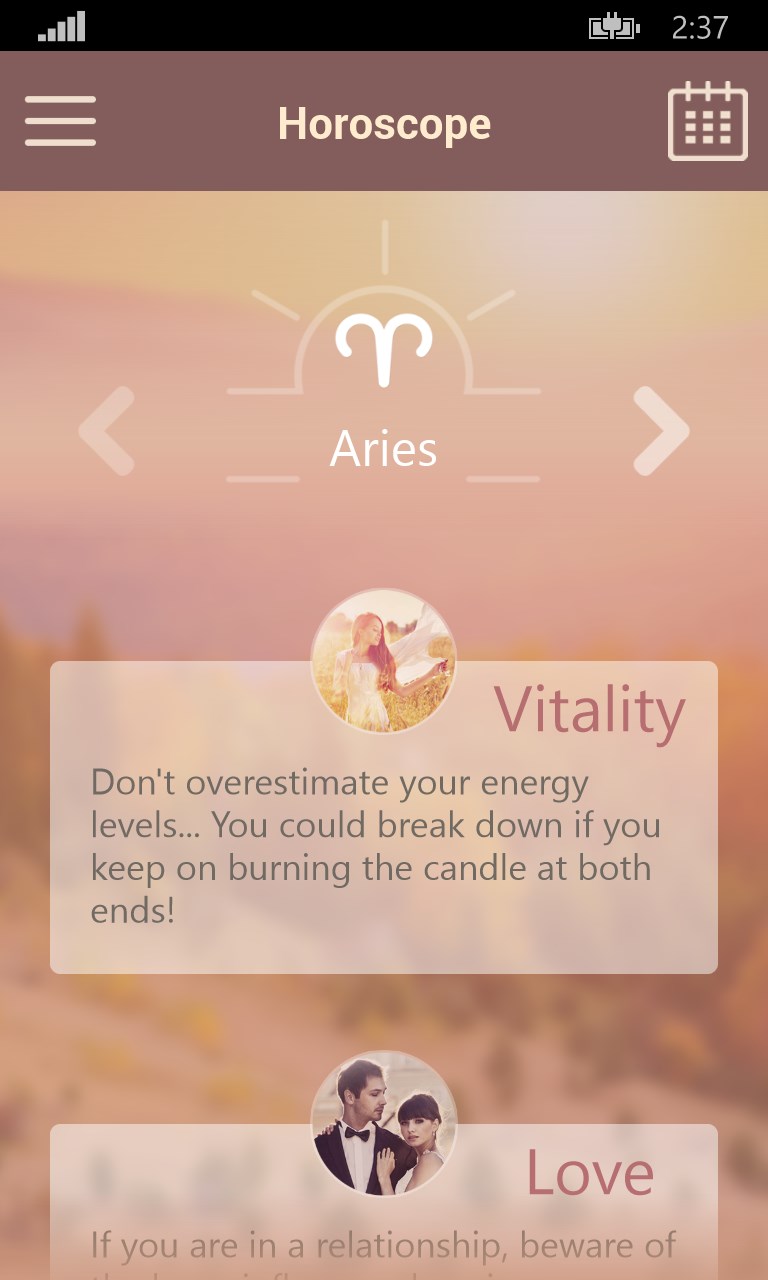 Daily horoscope® screenshot