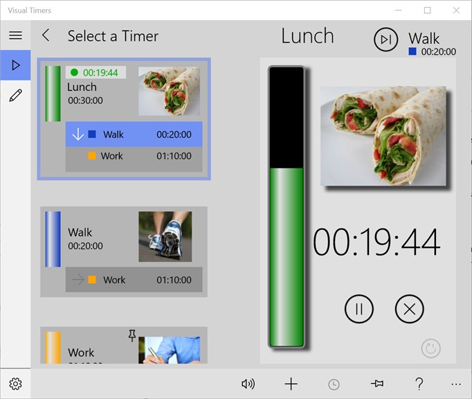 Visual Timers: aplicación en Microsoft Store.