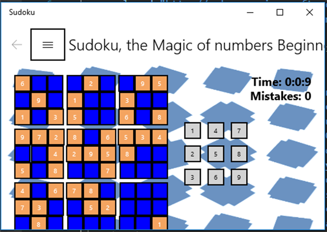 #1. Sudoku, The magic of numbers (Windows) By: Alekzender Plesko