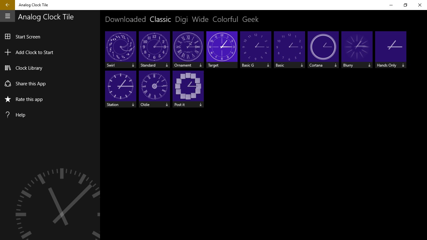 Analog Clock Tile - Official app in the Microsoft Store