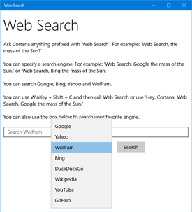 Web Search screenshot 3