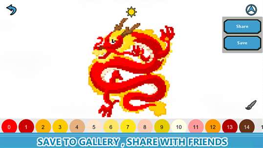 Dragons Color by Number - Pixel Art, Sandbox Coloring screenshot 4