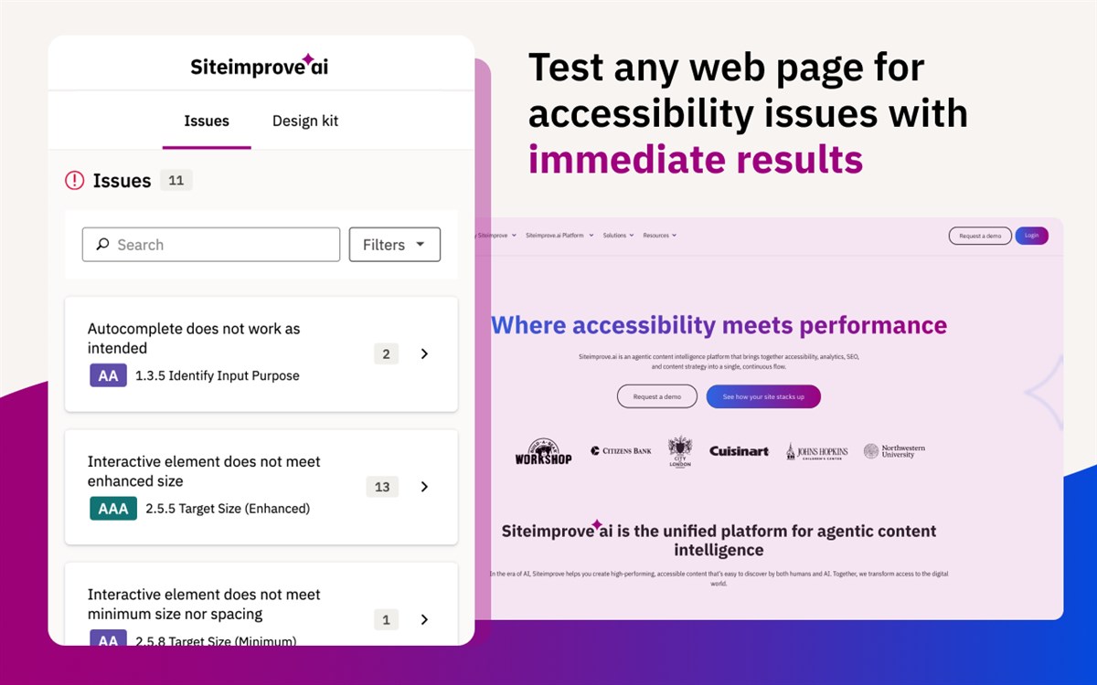 Siteimprove Accessibility Checker for Edge
