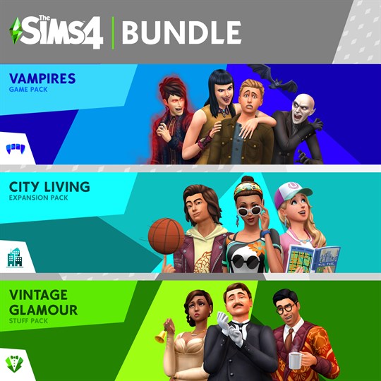 The Sims™ 4 Bundle - City Living, Vampires, Vintage Glamour Stuff for xbox