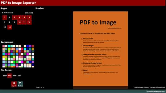 PDF to Image Exporter screenshot 2