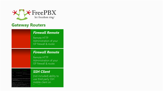 FreePBX Admin Sales Brochure Windows 8.1 screenshot 1