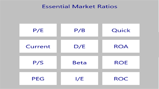 Essential Market Ratios screenshot 1