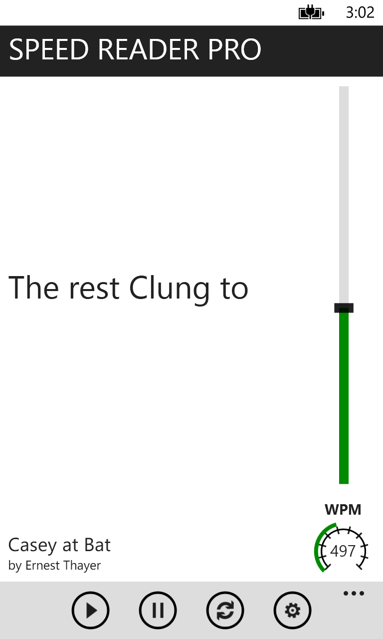 Speed Reader Pro for Windows 10 Mobile