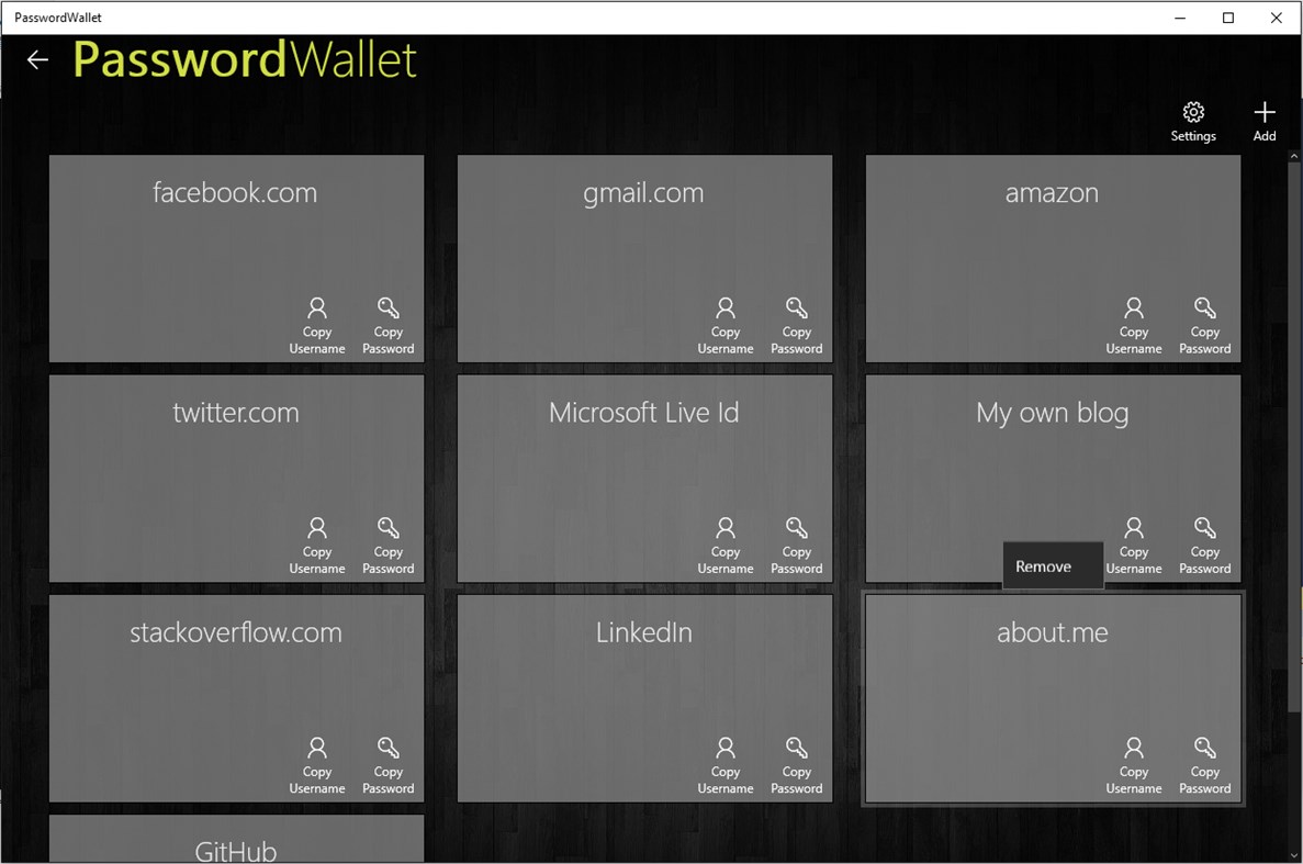 #4. PasswordWallet (Windows) 由: Gergely Kalapos