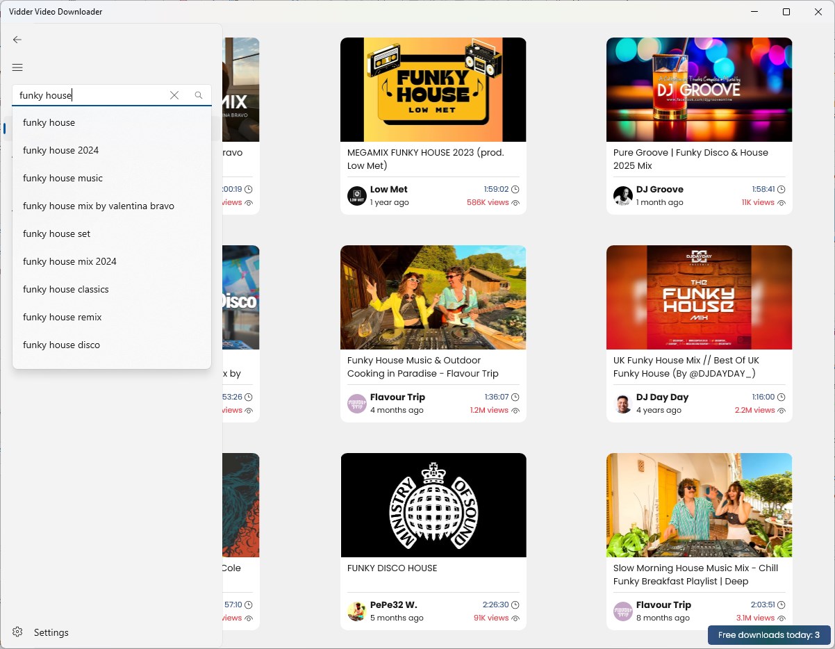Vidder Video Downloader screenshot