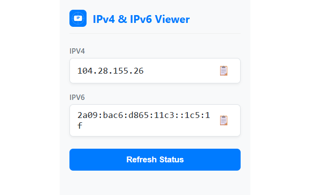 MyIP IPv4 & IPv6 Viewer