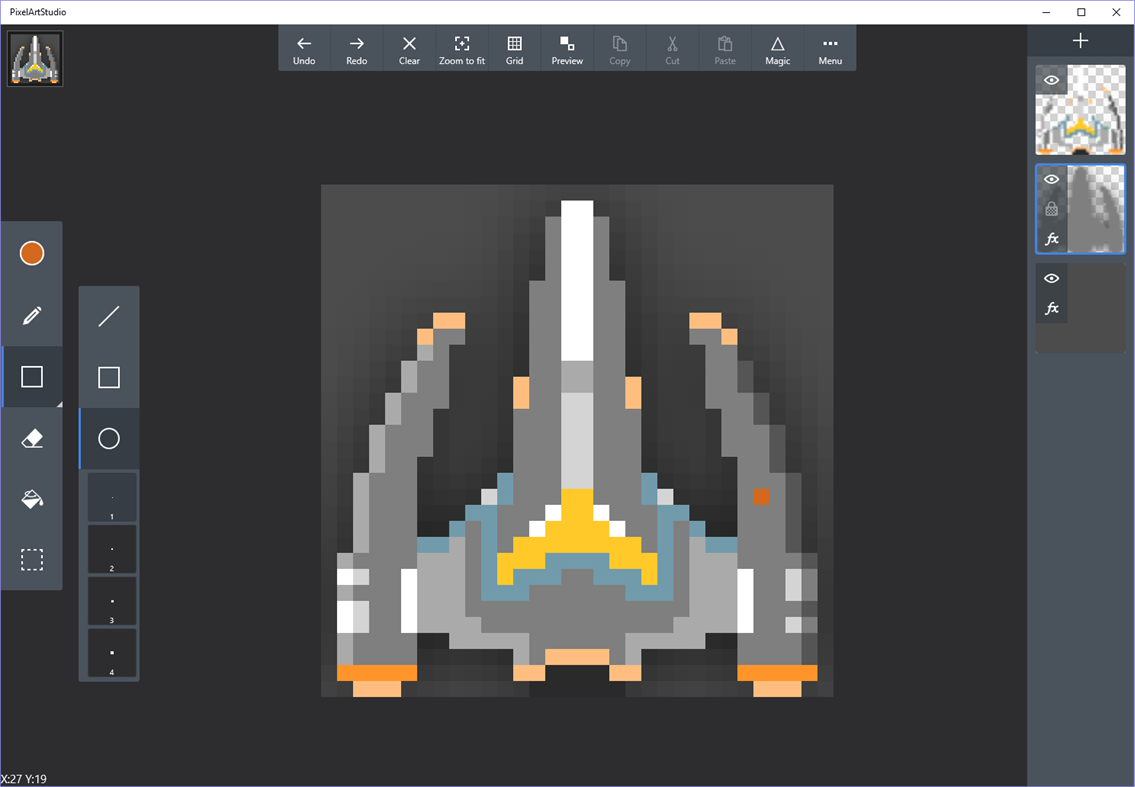 #7. Pix2d - Pixel Art Studio (Windows) di: Gritsenko