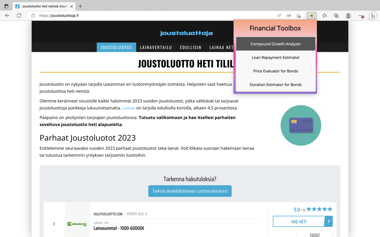 Financial Toolbox