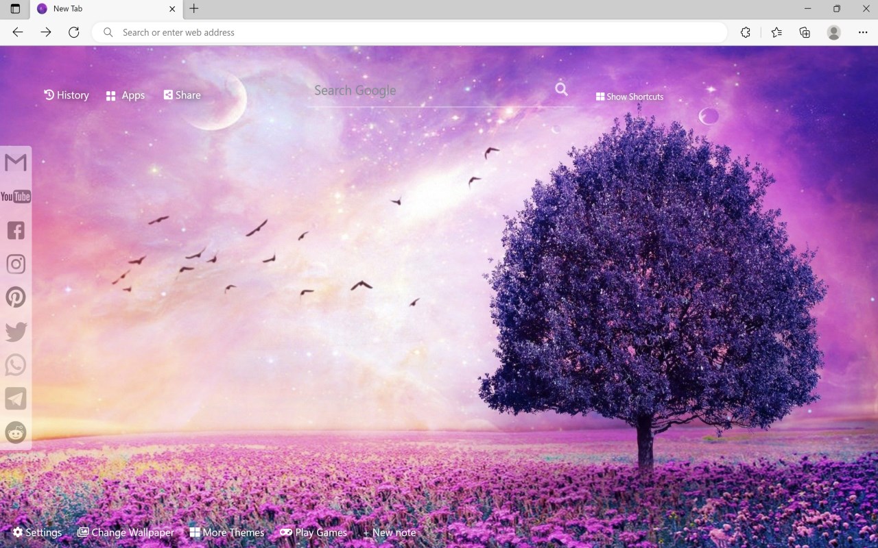 Purple Wallpaper - Microsoft Edge Addons