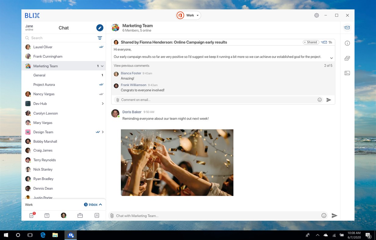 #2. Blix - Blue Mail Teams (Windows) 由: Blix Inc