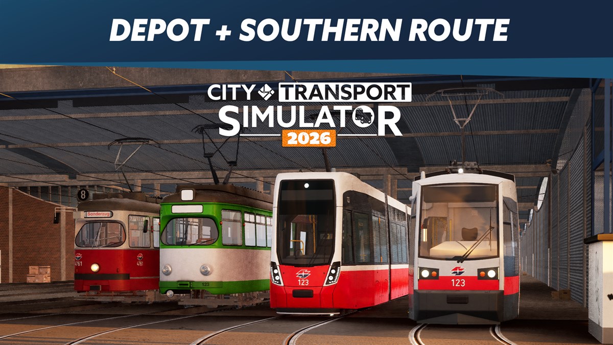 CTS 2026 - Map DLC: Bus + Tram Depot & South-Route - City Transport Simulator Bus & Tram