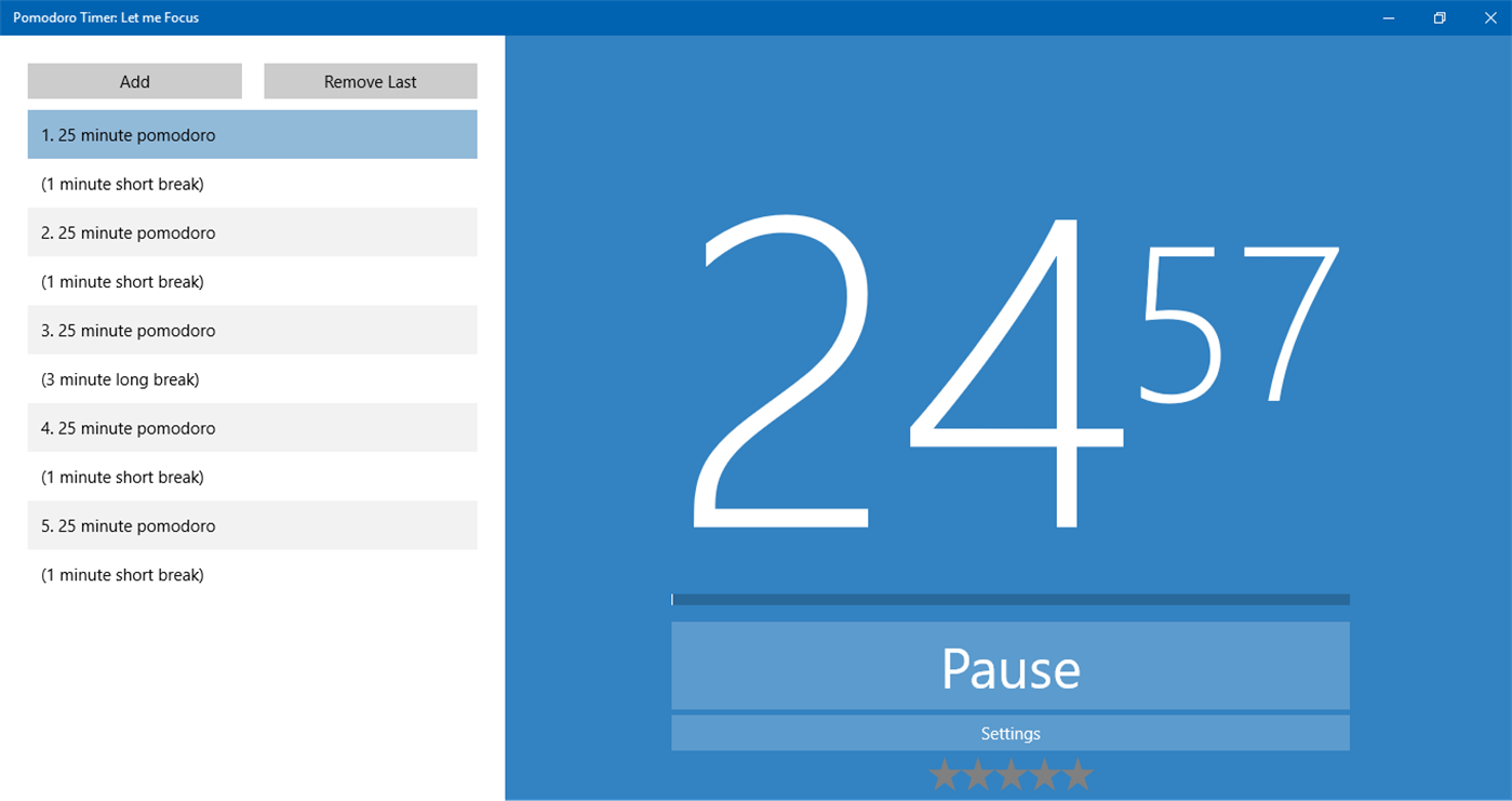 #1. Work and Study Timer Let me focus (Windows) Με: Best Apps for Windows