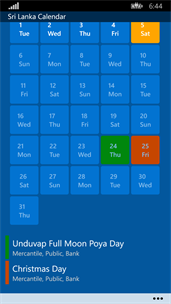 Sri Lanka Calendar screenshot 4