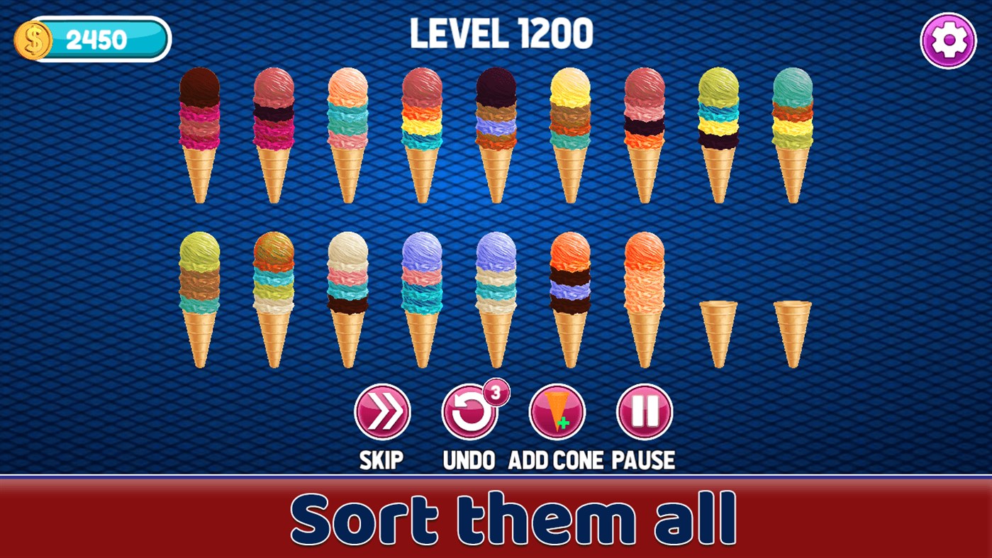 #1. Ice Cream Sort Puzzle (Windows) Przez: Margala Games
