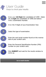 WAEC Result Checker screenshot 2