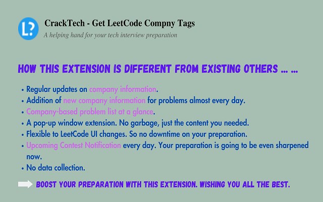 CrackTech - Find LeetCode Company Tags