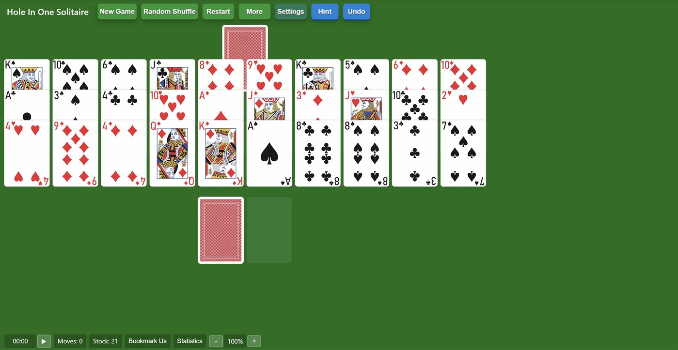 #1. Hole In One Solitaire Solitairex (Windows) 由: Solitairen
