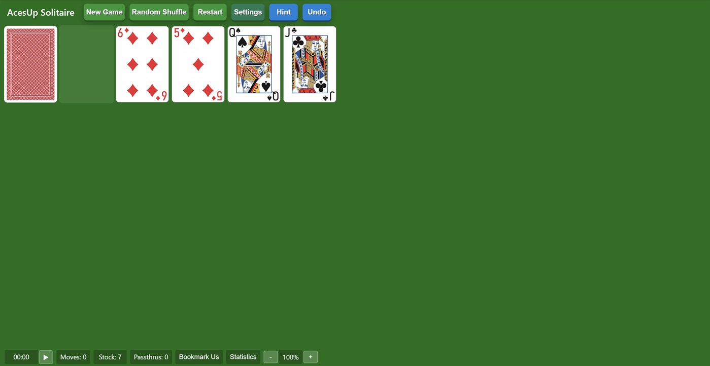 #1. Aces Up Solitaire Solitairex (Windows) 由: Solitairen