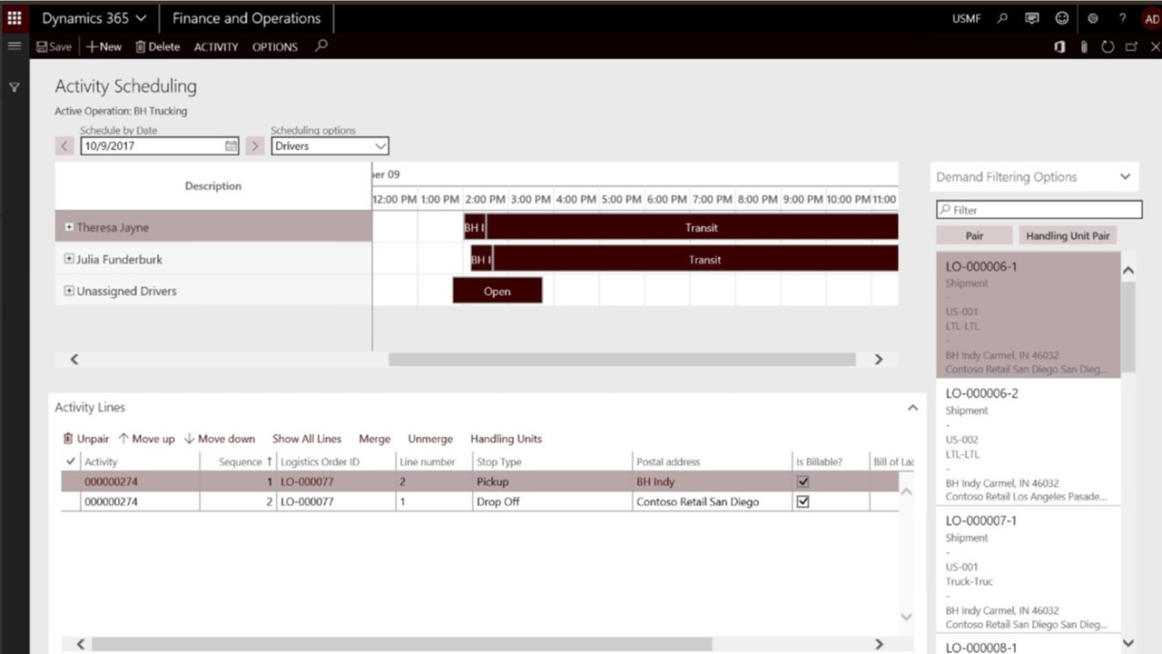 Snapshot 1 of Avanade Supply Chain Cloud - Transport