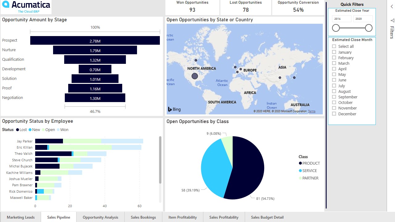 Snapshot 3 of Acumatica Cloud ERP