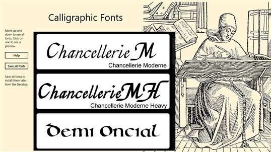 Calligraphic Fonts screenshot 2